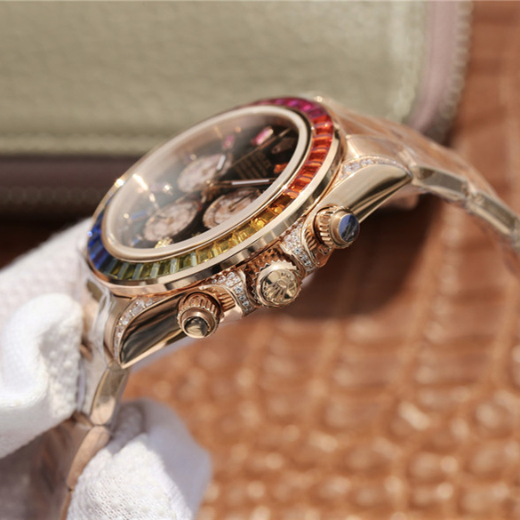 DAYTONA RAINBOW DIAMOND ROSE GOLD STAINLESS STEEL40MM