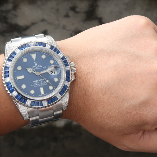 SUBMARINER SILVER BLUE DIAMOND 40MM M126610LN-0009