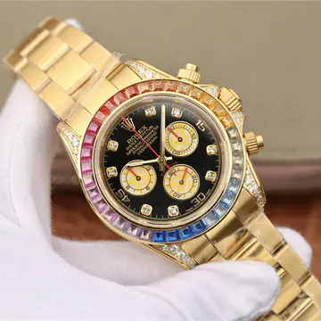 DAYTONA RAINBOW DIAMOND YELLOW GOLD STAINLESS STEEL 40MM