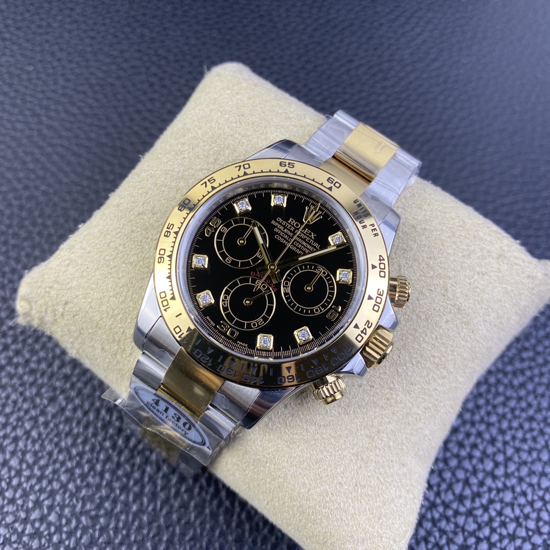 CLEAN Factory Rolex Daytona 116503 40MM Half Gold Black Dial