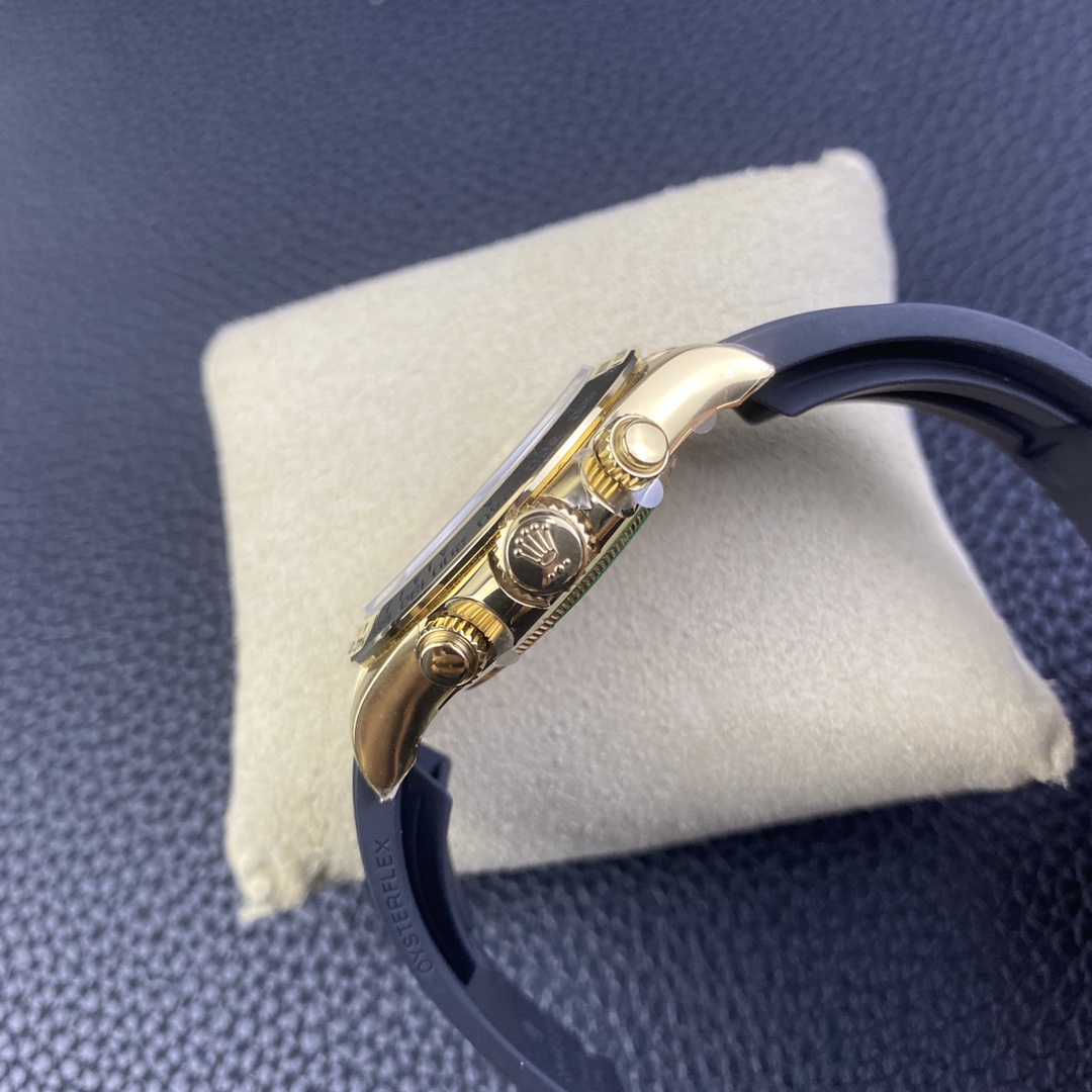 CLEAN Factory Rolex Daytona 116518LN 40MM Yellow Gold Rubber Strap Arab Number White Dial