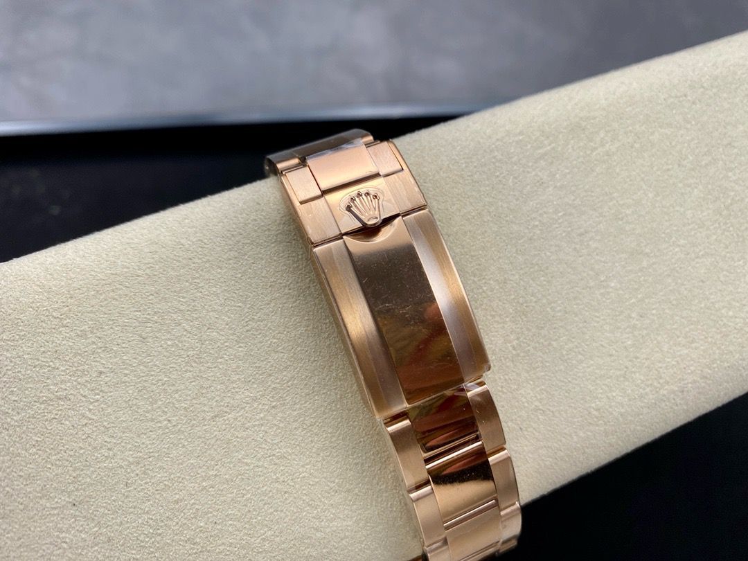 Clean Factory Rolex Daytona 116505-0003 40MM Full Rose Gold Black Eye Pink Dial