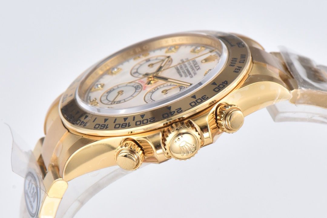 Clean Factory Rolex Daytona 116508 40MM Full Yellow Gold Diamond Mop Mother Of Pearl Dial