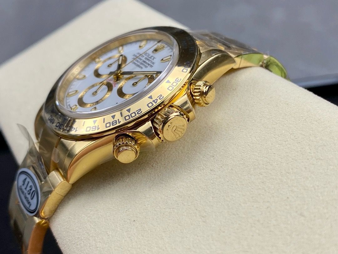 Clean Factory Rolex Daytona 116508-0001 40MM Full Yellow Gold White Dial