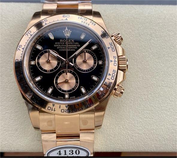Clean Factory Rolex Daytona 116505-0008 40MM Full Rose Gold Black Dial