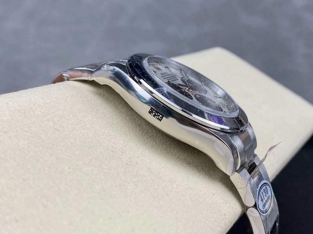 Clean Factory Rolex Daytona 116509 40MM Full White Gold Arabic Number Black Eye White Dial