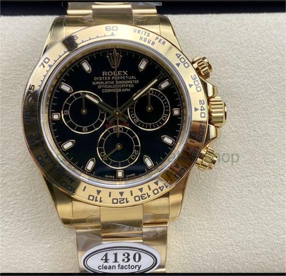 Clean Factory Rolex Daytona 116508-0004 40MM Full Yellow Gold Black Dial