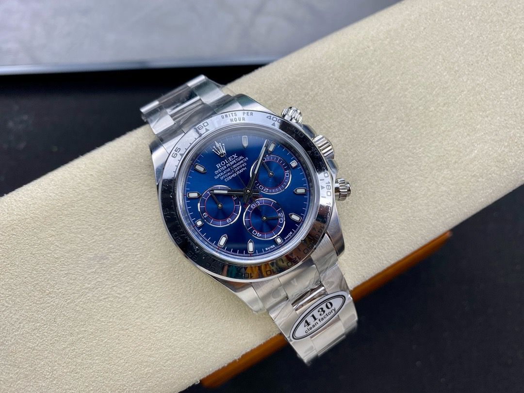 Clean Factory Rolex Daytona 116509-0071 40MM Full White Gold Blue Dial