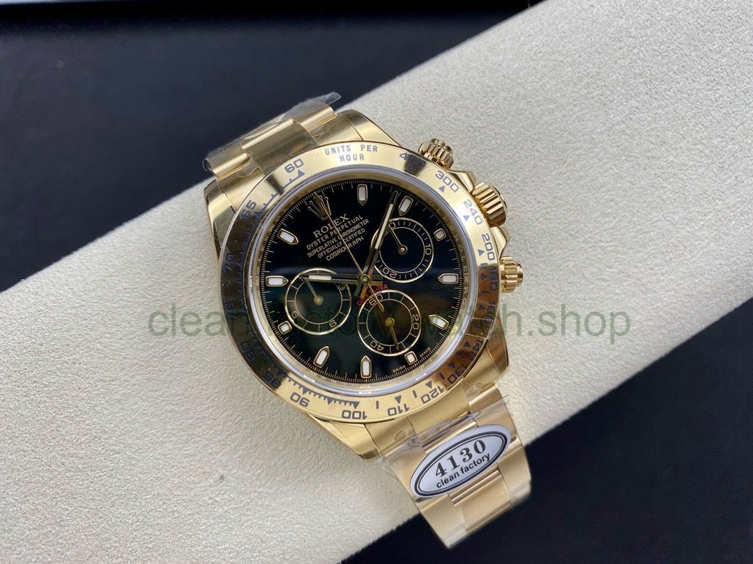 Clean Factory Rolex Daytona 116508-0004 40MM Full Yellow Gold Black Dial