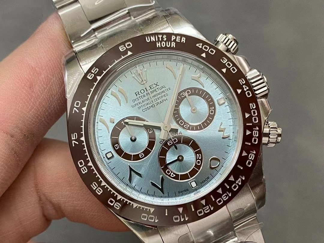 Clean Factory Rolex Daytona 116506-0004 40MM Full Platinum Arabic Number Ice Blue Dial