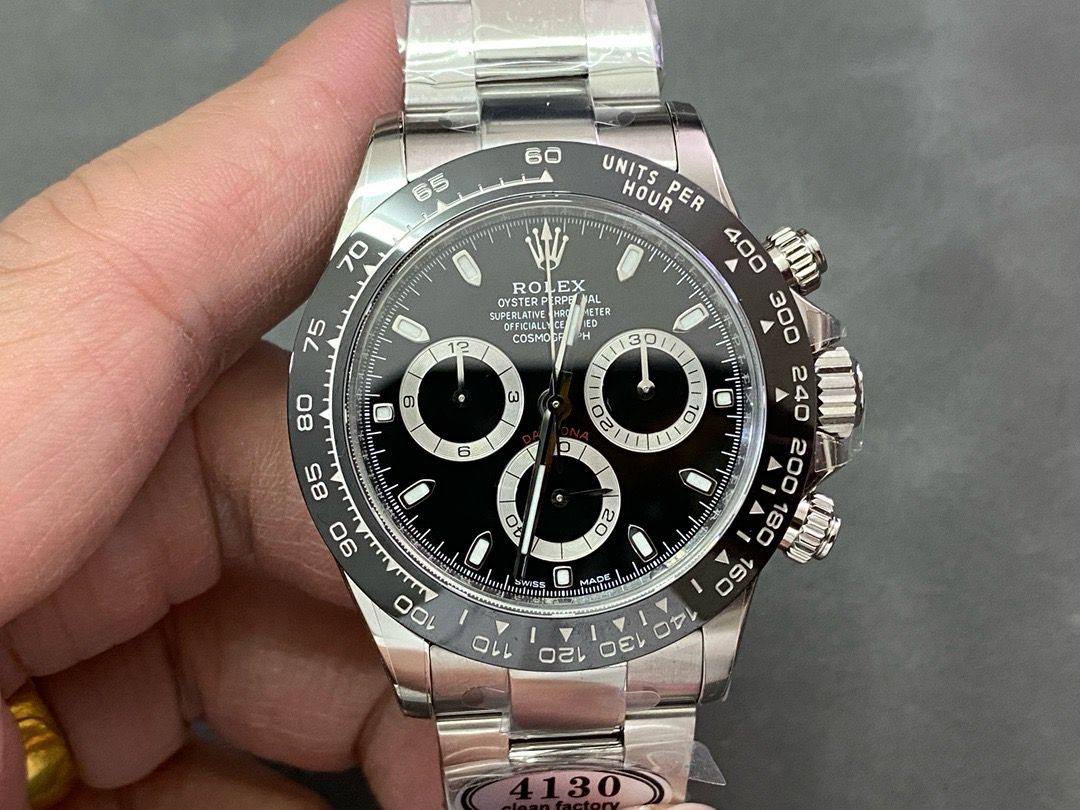 Clean Factory Rolex Daytona Panda 116500LN-0002 40MM Full 904L Black Dial