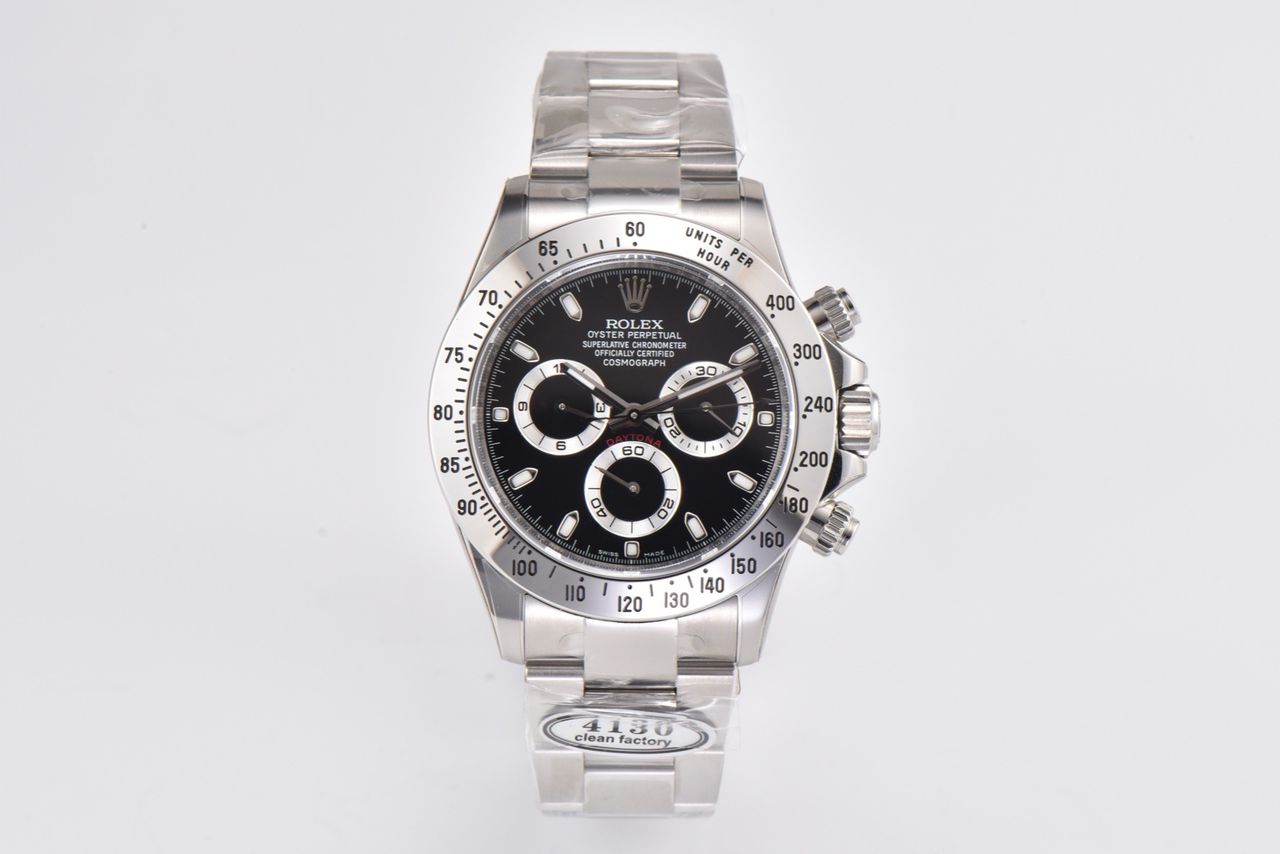 Clean Factory Rolex Daytona 116520 40MM Full 904L Black Dial
