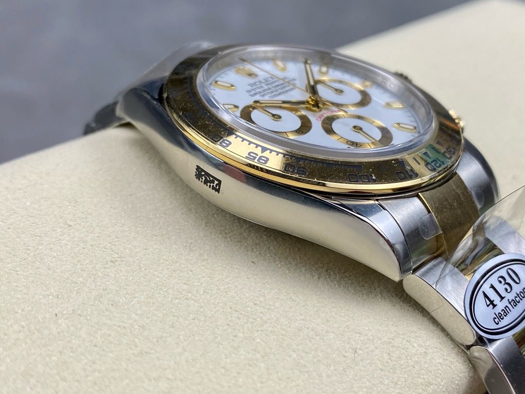 Clean Factory Rolex Daytona 116503-0001 40MM Half Gold White Dial