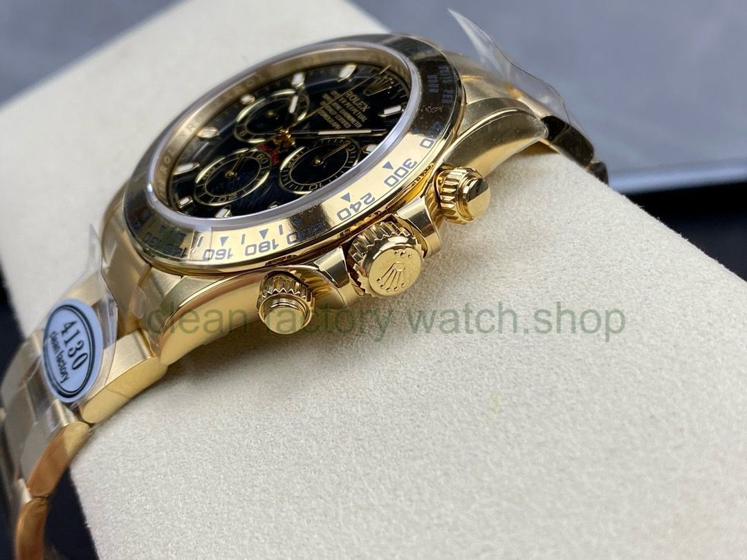 Clean Factory Rolex Daytona 116508-0004 40MM Full Yellow Gold Black Dial