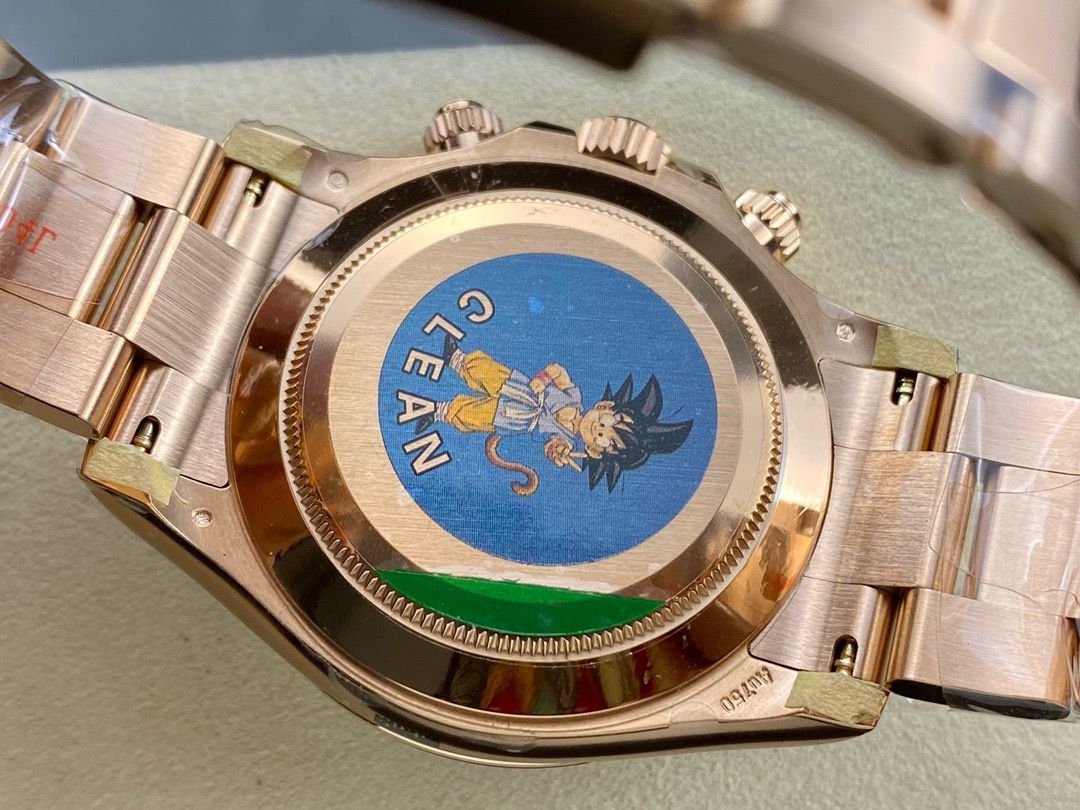 Clean Factory Rolex Daytona 116505-0003 40MM Full Rose Gold Black Eye Pink Dial