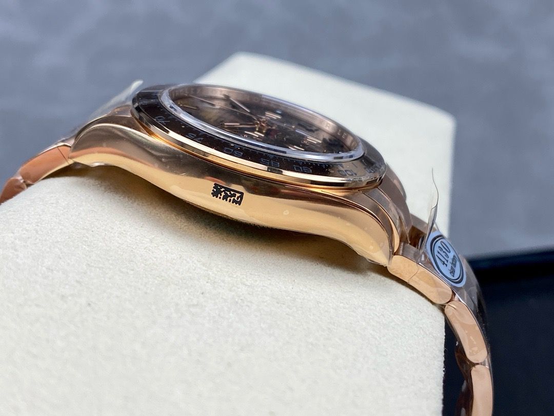 Clean Factory Rolex Daytona 116505-0011 40MM Full Rose Gold Arabic Number Brown Dial