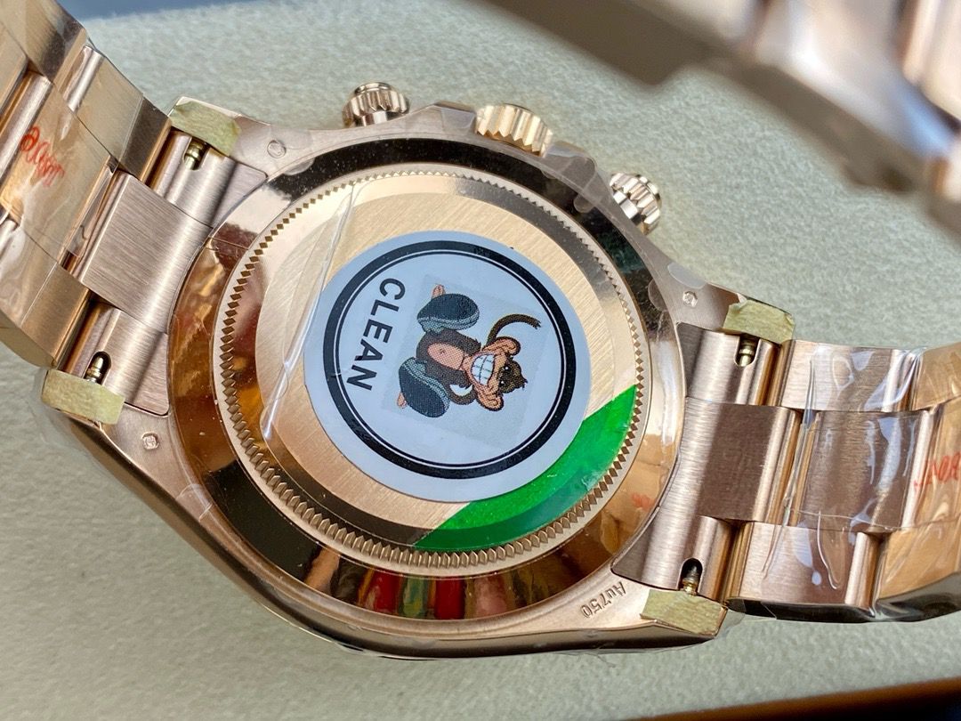 Clean Factory Rolex Daytona 116505-0017 40MM Full Rose Gold Diamond Bagutte Pink Dial