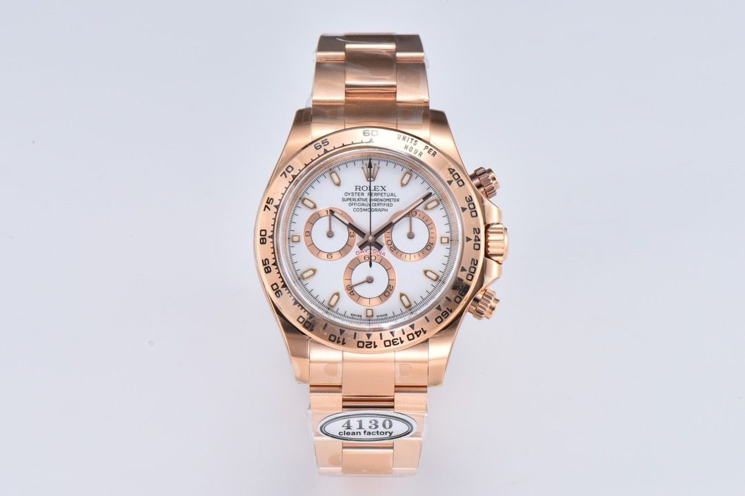 Clean Factory Rolex Daytona 116505 40MM Full Rose Gold White Dial