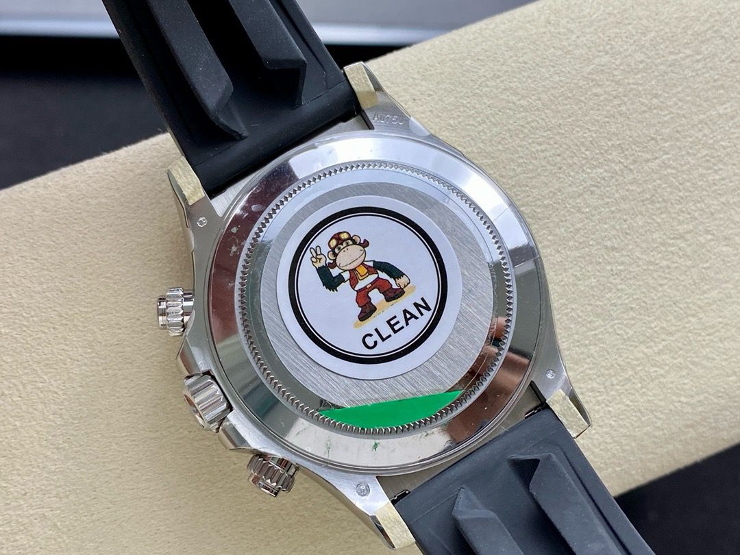 Clean Factory Rolex Daytona 116519LN 40MM White Gold Rubber Strap Arab Number Racing Grey Dial