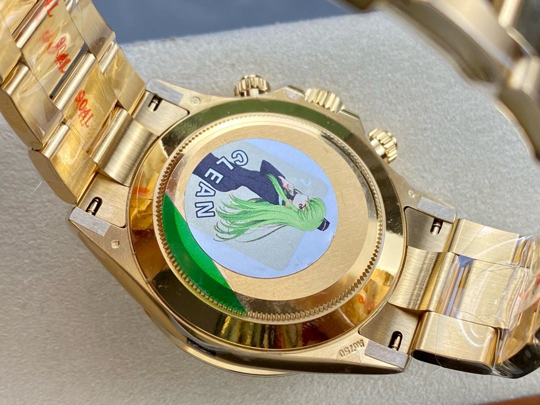 Clean Factory Rolex Daytona 116508-0003 40mm Full Gold, Champagne Dial