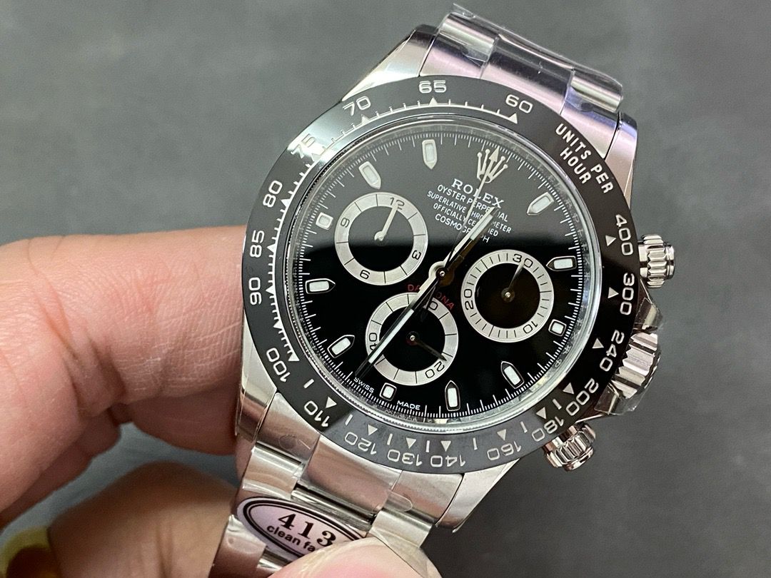 Clean Factory Rolex Daytona Panda 116500LN-0002 40MM Full 904L Black Dial