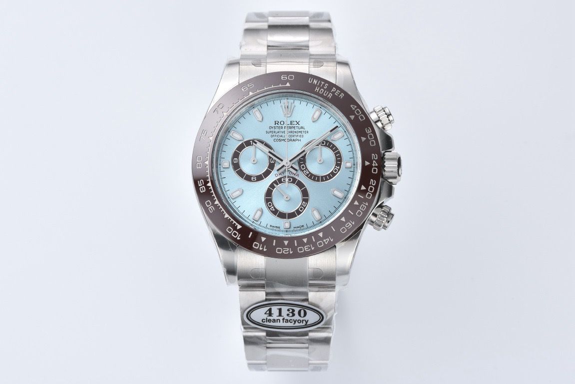 Clean Factory Rolex Daytona 116506 40MM Full Platinum Ice Blue Dial