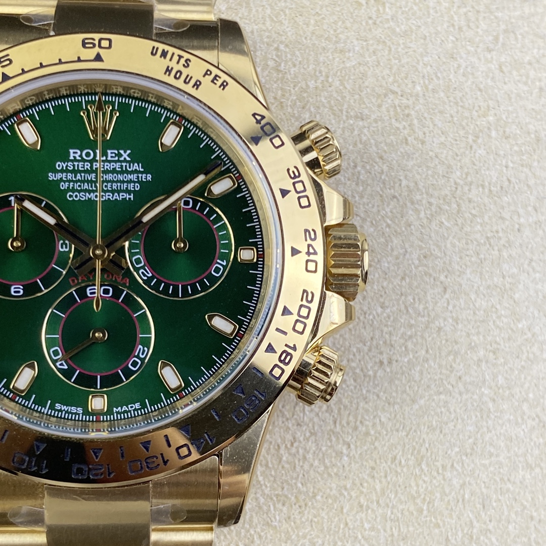 CLEAN Factory Rolex Daytona 116508-0013 40MM Full Gold Green Dial
