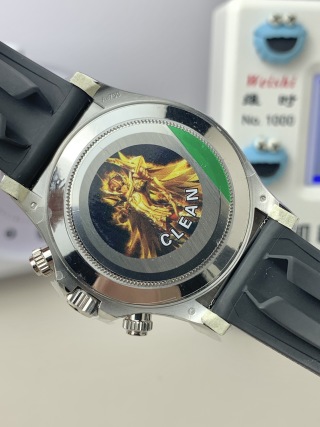 CLEAN Factory Rolex Daytona 126519LN-0006 40MM White Gold Rubber Strap Black Eye Grey Dial