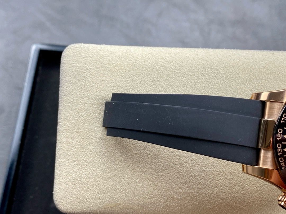 Clean Factory Rolex Daytona 116515LN-0041 40MM Rose Gold Rubber Strap Brown Dial