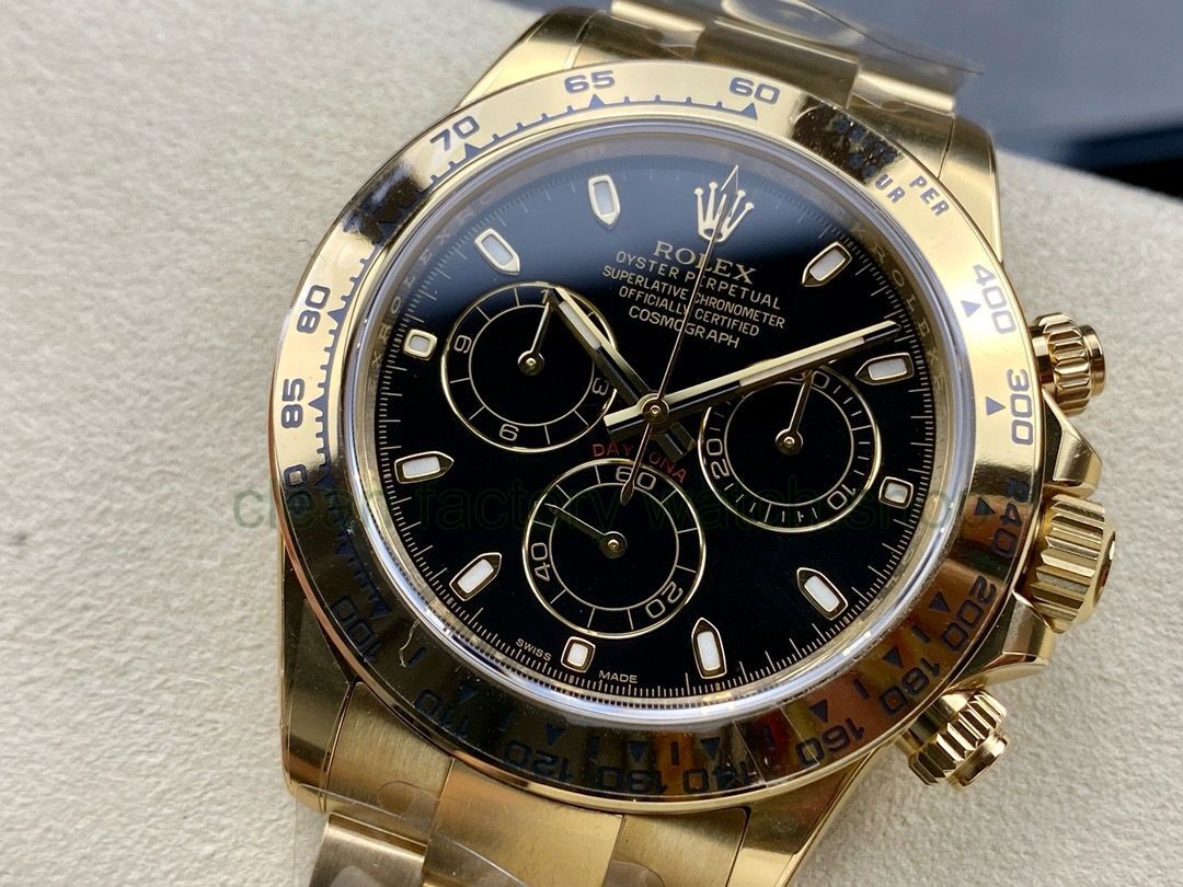 Clean Factory Rolex Daytona 116508-0004 40MM Full Yellow Gold Black Dial