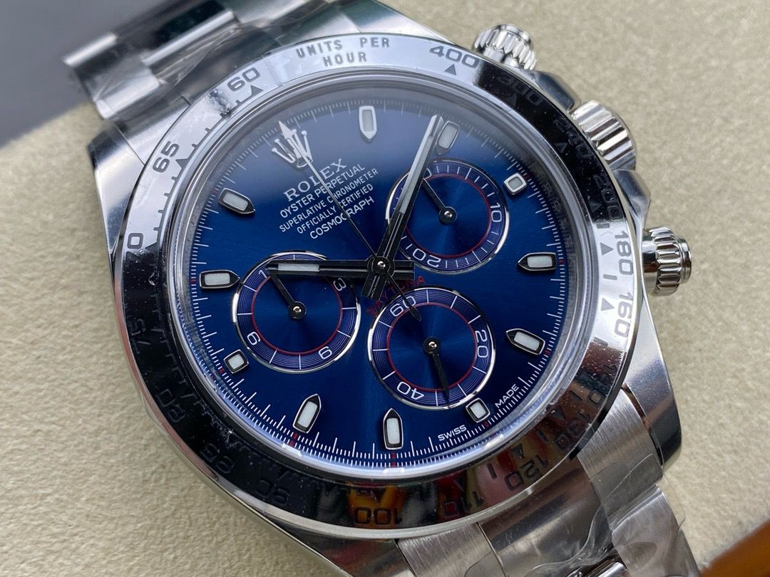 Clean Factory Rolex Daytona 116509-0071 40MM Full White Gold Blue Dial