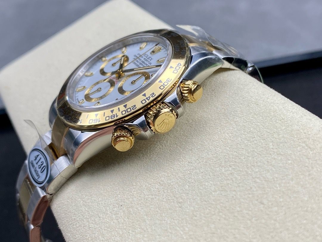Clean Factory Rolex Daytona 116503-0001 40MM Half Gold White Dial