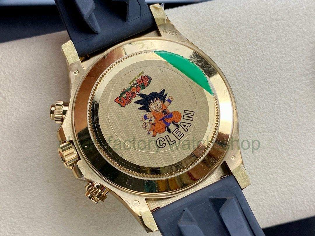 Clean Factory Rolex Daytona 116518LN-0041 40MM Yellow Gold Rubber Strap White Dial