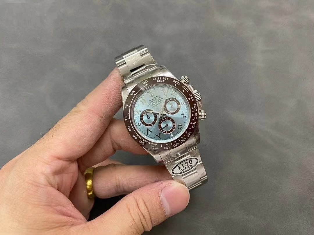 Clean Factory Rolex Daytona 116506-0004 40MM Full Platinum Arabic Number Ice Blue Dial