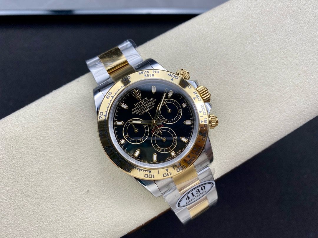 Clean Factory Rolex Daytona 116503-0004 40MM Half Gold Black Dial