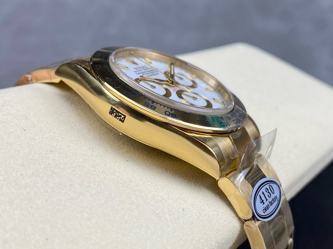 Clean Factory Rolex Daytona 116508-0001 40MM Full Yellow Gold White Dial