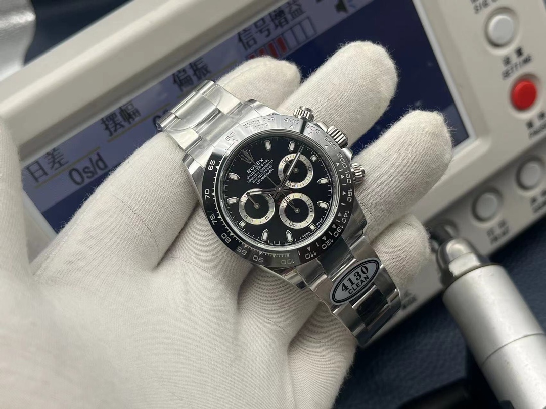 CLEAN Factory Rolex Daytona 126500LN-0002 40MM Full 904L Black Dial