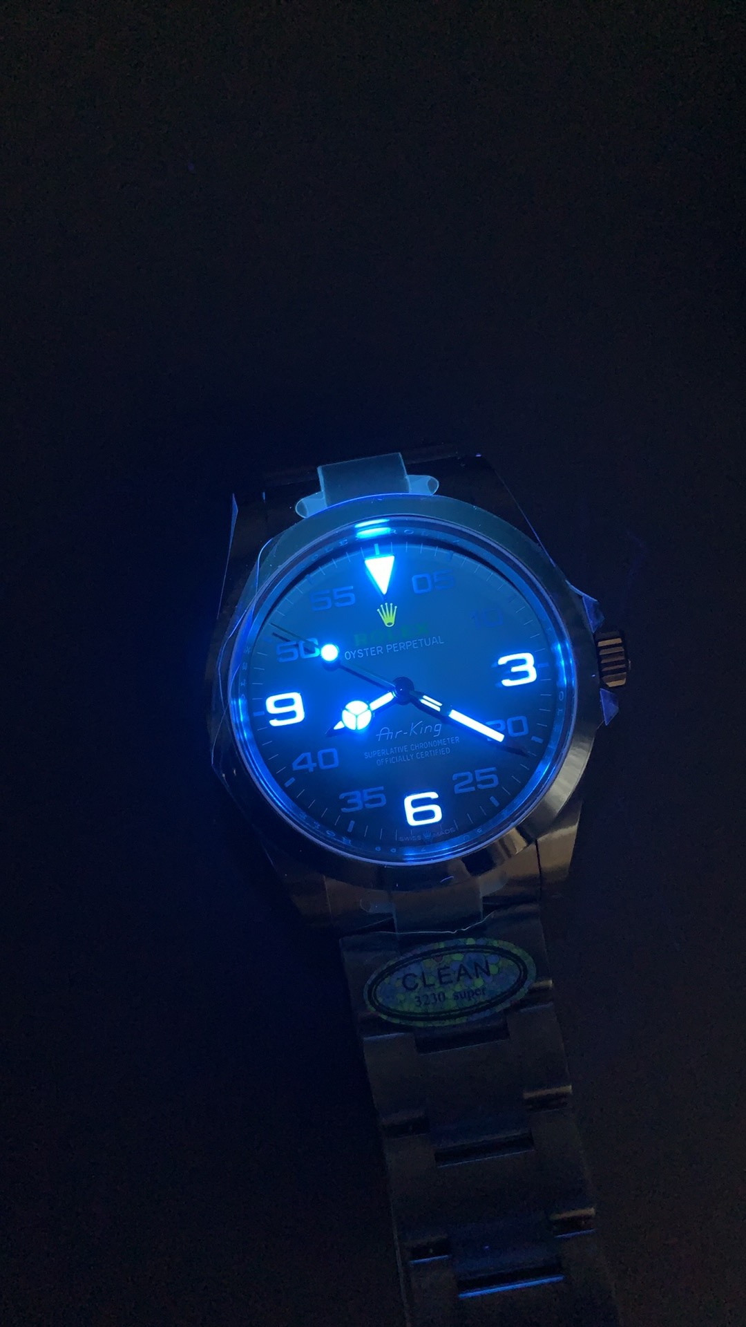 Air-King 126900 Clean 1:1 Best Edition 904L Steel Black Dial on SS Bracelet VR3230