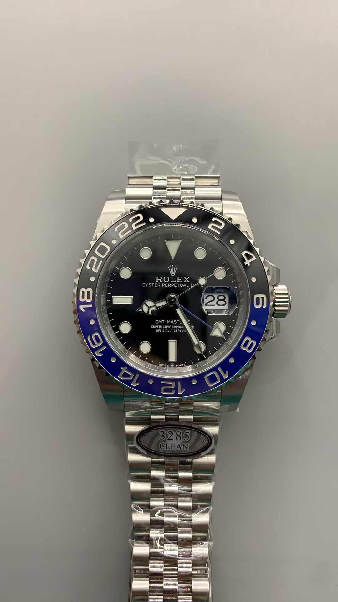 Clean Factory Rolex Batgirl GMT-MASTER II 126710BLNR-0002 40mm Full 904L Black Dial Jubilee
