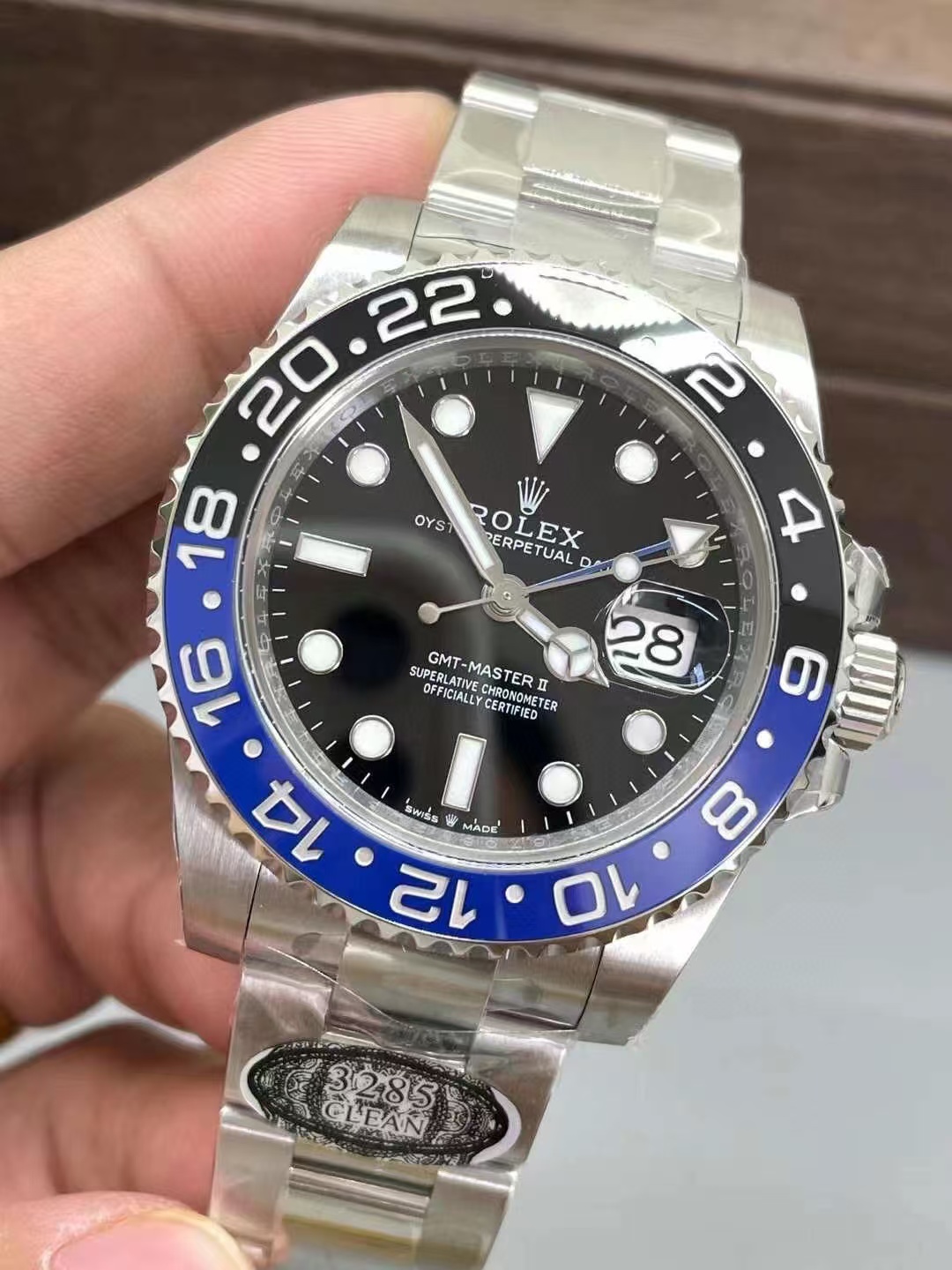 Clean Factory Rolex Batman GMT-MASTER II 126710BLNR-0003 40mm Full 904L Black Dial