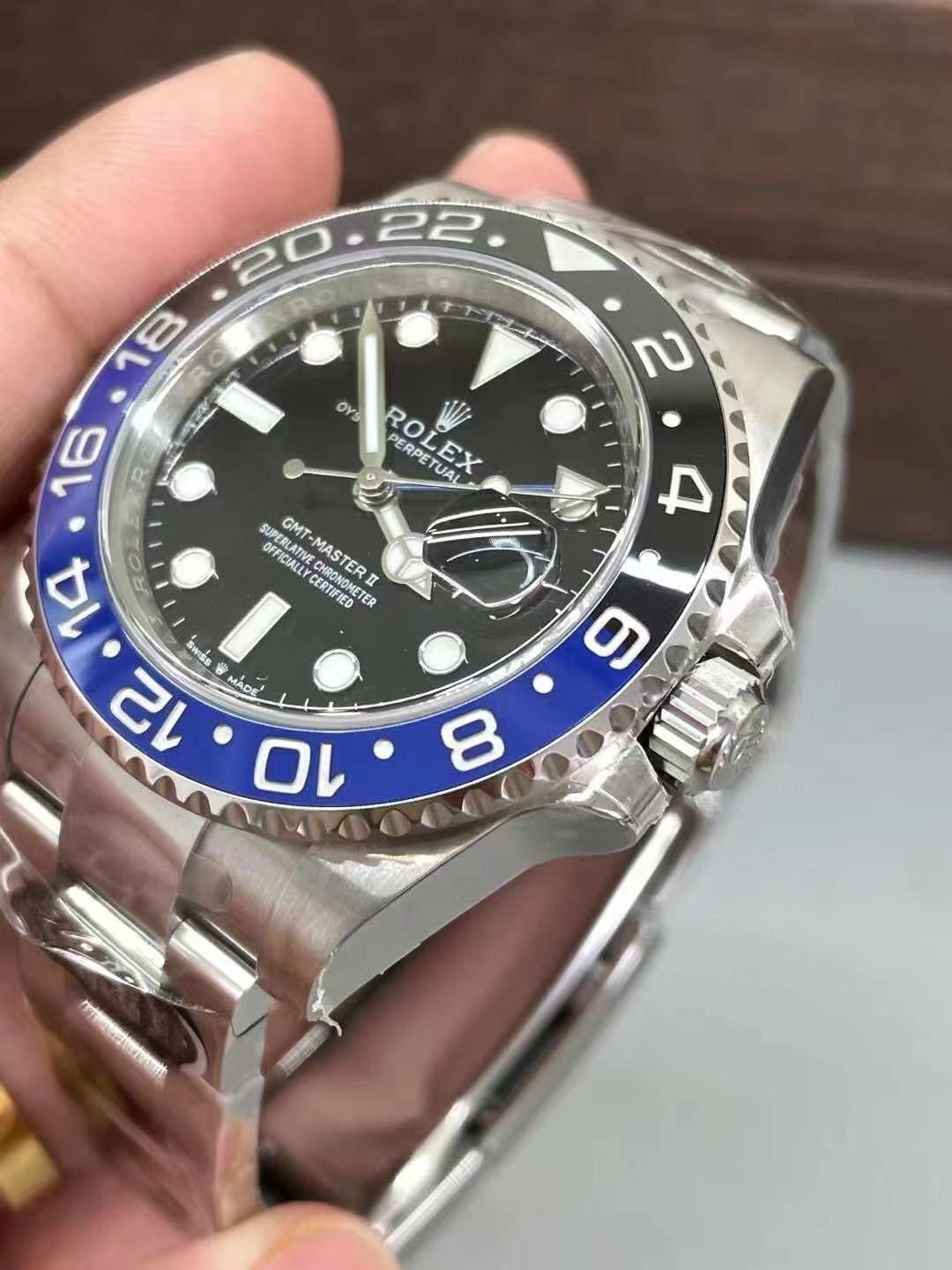 Clean Factory Rolex Batman GMT-MASTER II 126710BLNR-0003 40mm Full 904L Black Dial