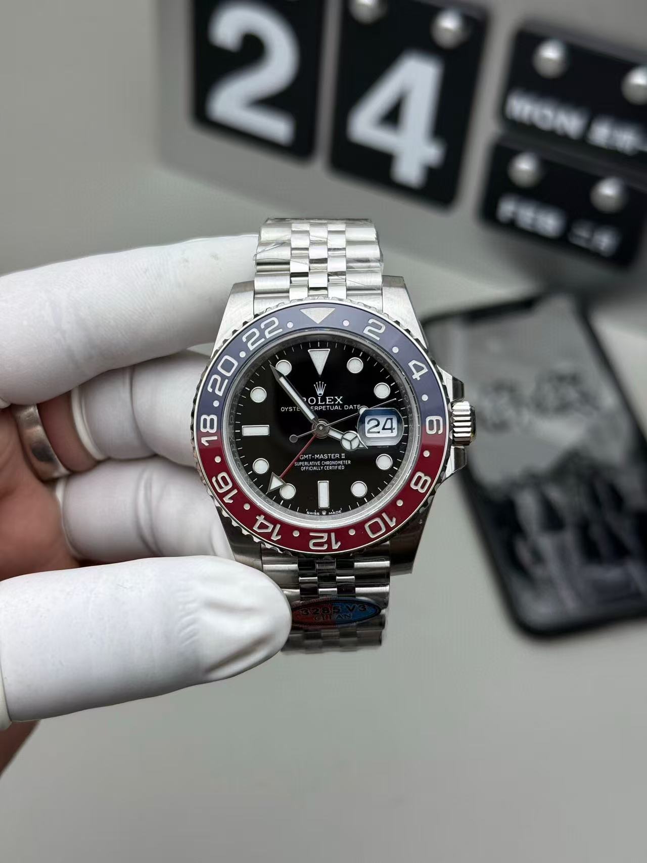 Clean Factory Rolex Pepsi GMT-MASTER II 126710BLRO-0001 40mm Full 904L Black Dial Jubilee