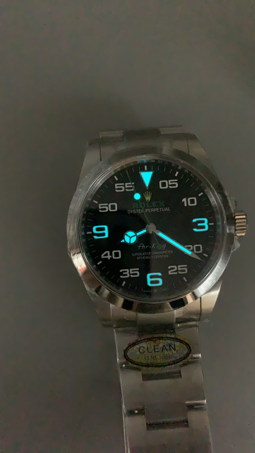 Air-King 126900 Clean 1:1 Best Edition 904L Steel Black Dial on SS Bracelet VR3230