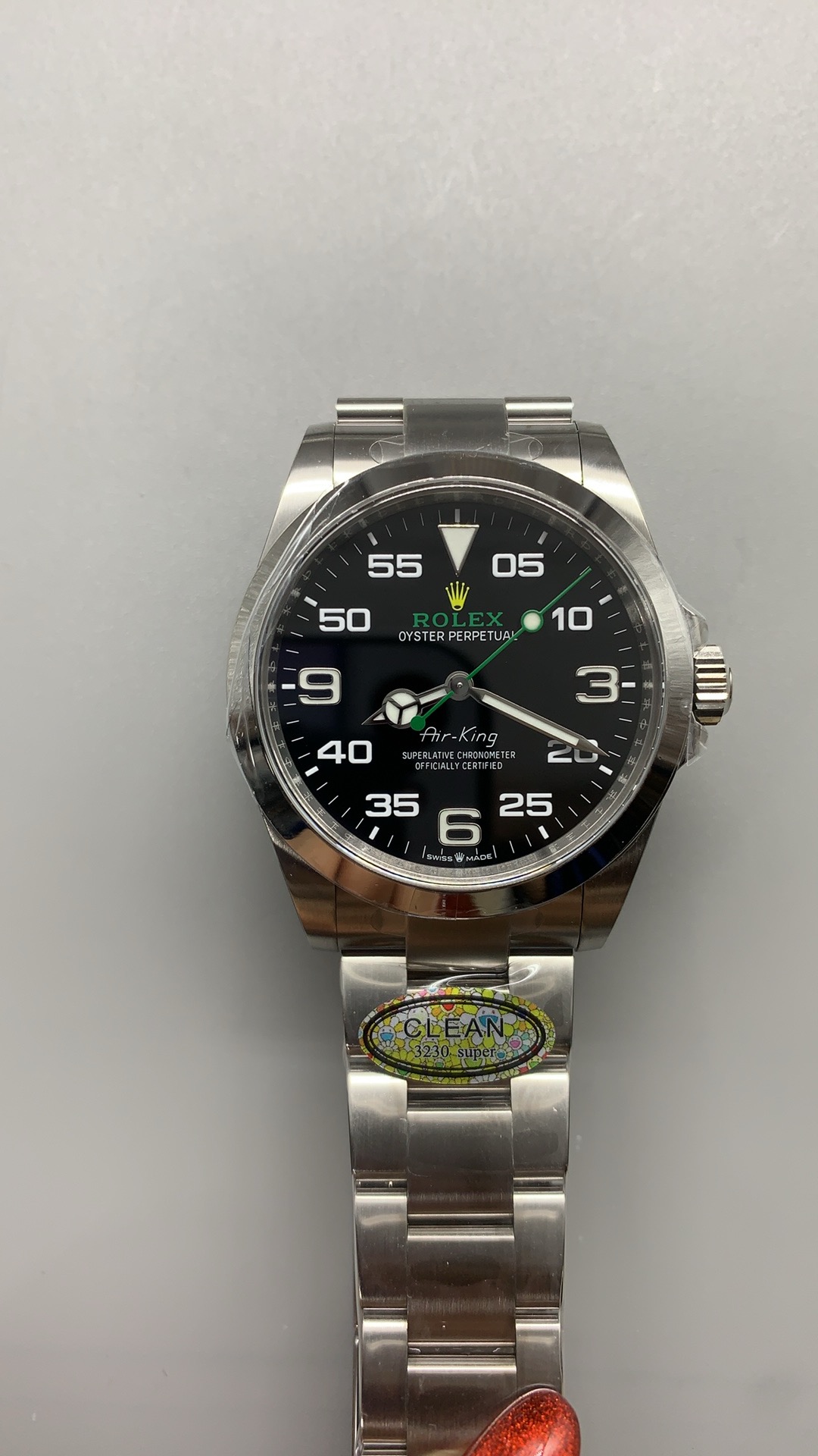 Air-King 126900 Clean 1:1 Best Edition 904L Steel Black Dial on SS Bracelet VR3230