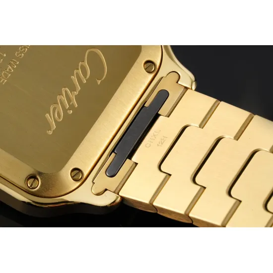 Cartier women's SANTOS Half Diamond 35.1MM*8.83MM Comes with quick-detachable leather strap