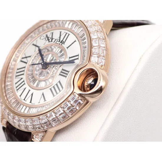 Cartier Blue Balloon Square Diamond Gypsophila Watch Diameter: 42mm