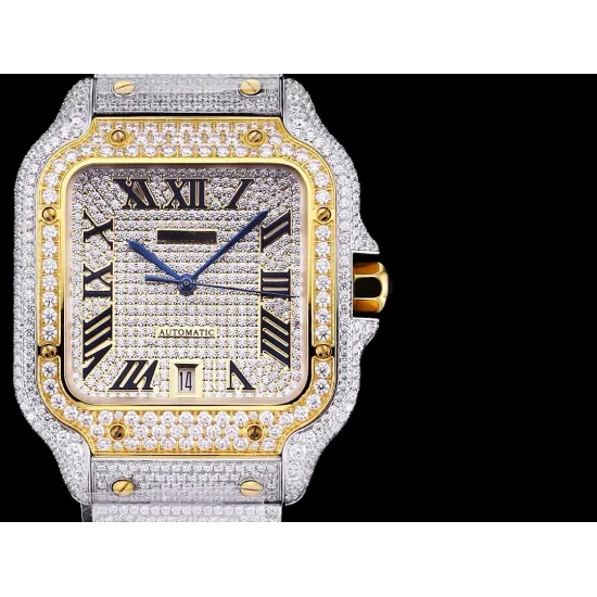 Cartier Santos series full diamond and half diamond