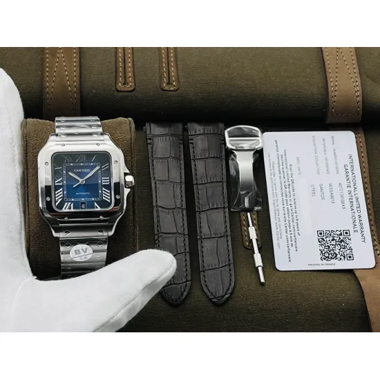 Cartier SANTOS 47.5MM*39.8MM*9.08MM Comes with quick-detachable leather strap