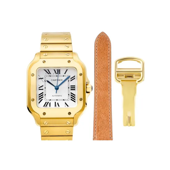 Cartier women's SANTOS 35.1MM*8.83MM Comes with quick-detachable leather strap