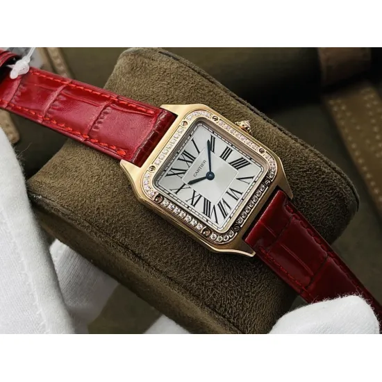 Cartier Santos Quartz movement: 43.5X31.4mm Women's 38X27.5mm